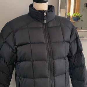 LL Bean Black Goose Down Jacket EUC